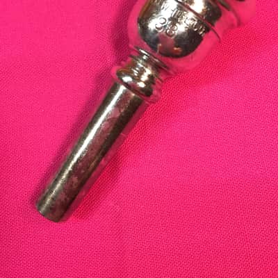 HN White Vintage Del Staigers Mouthpiece for Cornet #38-Plating Intact-1930's image 1