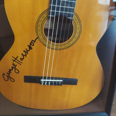 George Harrison Signed  Acoustic Guitar & Album Cover w/ Full Size Poster in Shadowbox image 4