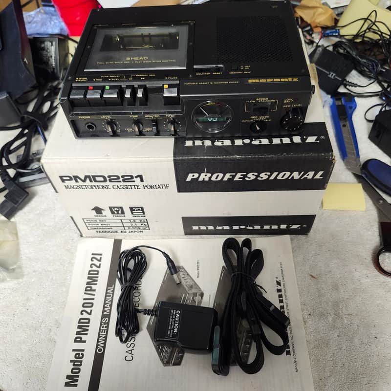 Near Mint Rebuilt Marantz PMD221 Full & 1/2 Speed Cassette Recorder image 1