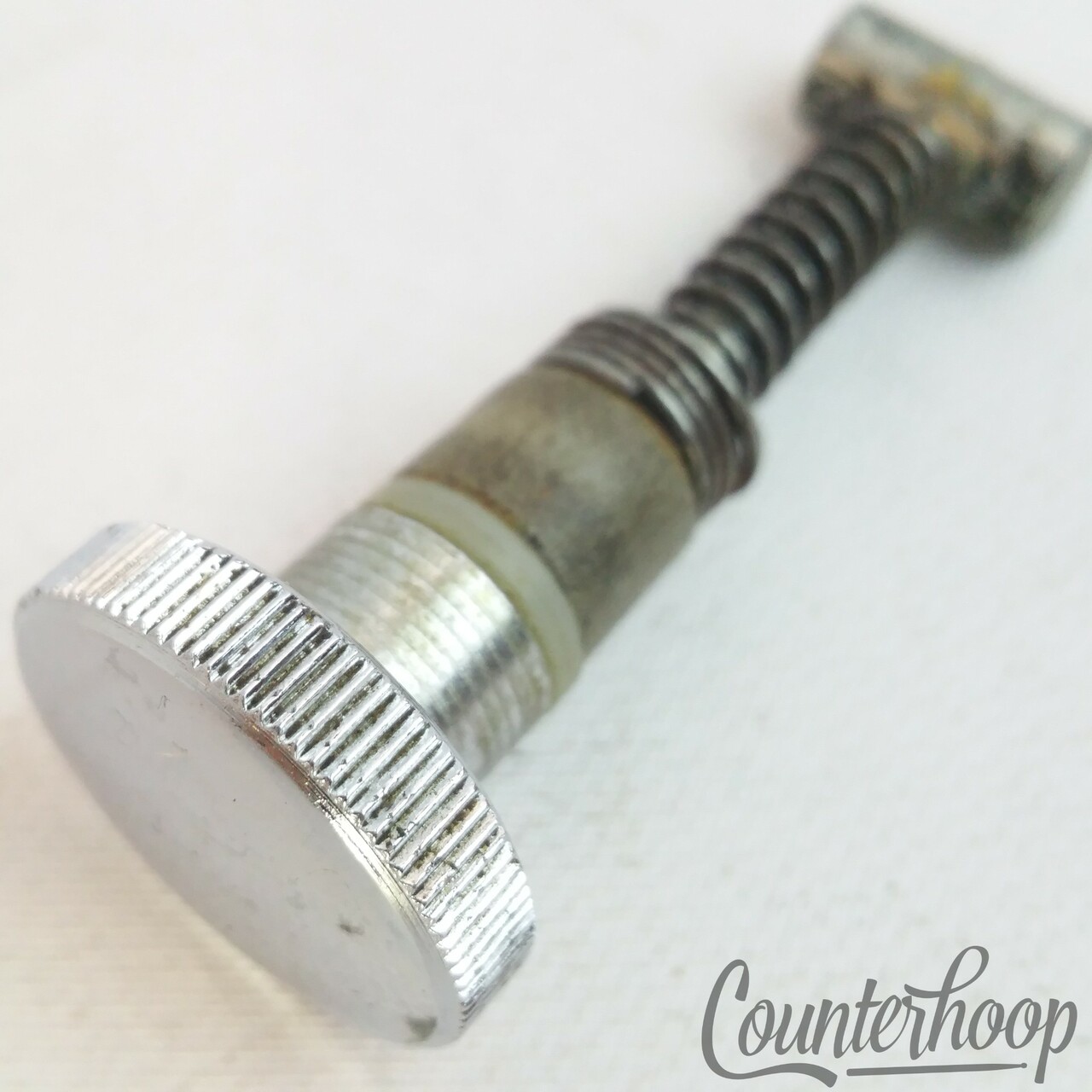 Ludwig Muffler Knob Tensioner Rod 1"Dial Snare/Tom Drum 70s+Brass Nut+Spring USA — main photograph
