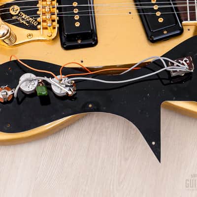 2000s Mosrite Ventures Model Super Custom 65 Gold w/ Gold Hardware, Vibramute & Case, Kurokumo image 17