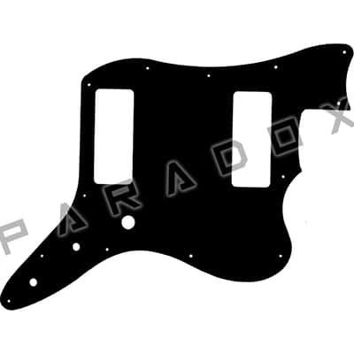 Custom Pickguard For 2023 - 2025 Harley Benton JA-Baritone - Black/Red/Black .090" image 1