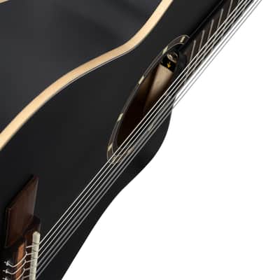 Ortega RCE125SBK-3/4 Family Series Spruce Top Thinline Body Cutaway 3/4 Size Nylon 6-String Classical Acoustic-Electric Guitar w/Gig Bag image 12