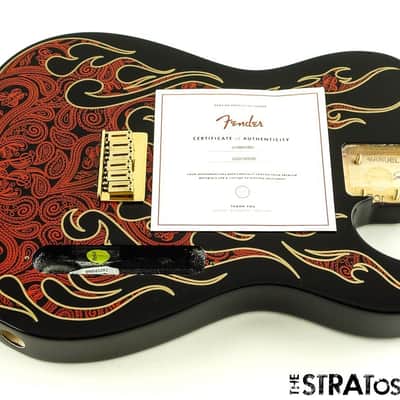USA Fender James Burton Telecaster Tele BODY + HARDWARE Red Paisley Flame image 2