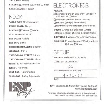 ESP Eclipse USA Mahogany - See-Thru Aqua #26527 image 13