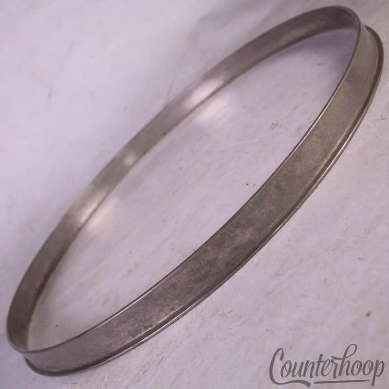 *Ludwig 12" Single-Flange Tom Drum Rim/Hoop Nickel Brass Vintage 20s-30s USA VG* image 1