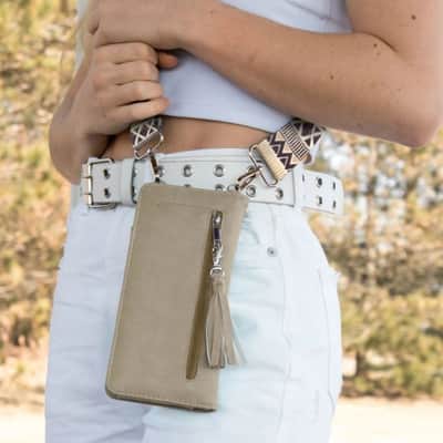 Guitar Strap | Handbag Strap | Taupe Geometric image 2