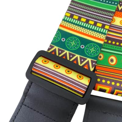 Skull & Tribal Ethnic Embroidered Guitar Strap - For Electric, Acoustic & Bass image 3