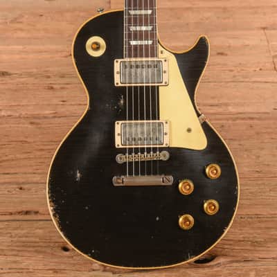 Gibson Murphy Lab '57 Les Paul Reissue Heavy Aged Ebony over Gold image 1