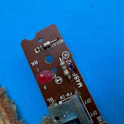 CASIO MT-100 Vintage Keyboard Part: Power ON/OFF Switch PCB [M486-CN2B] image 6