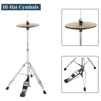 🎸5 Piece Full Size Acoustic Drum Kit with Snare, Cymbal, and Throne🎸 image 9