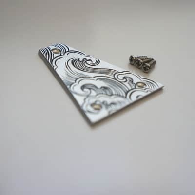 Engarved Silver Guitar Truss Rod Cover with Screws image 4