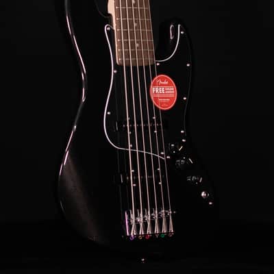 Squier Affinity Jazz Bass VI, Laurel FB, Black Metallic image 4