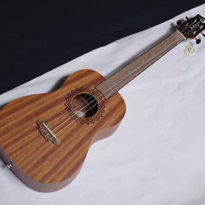 Luna Vintage Mahogany Baritone Ukulele NEW w/ Bag, Strap, Tuner - VMB image 2