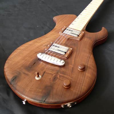 Thomas Cherry Guitar Used Custom Boutique "Jaeloe" style electric guitar. One of a kind. 2025 - Natural bare wood open grained oil finish image 13