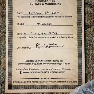 Eastman T146SM 16" Thinline Archtop w/ Hardshell Case & Free Pro Setup image 17