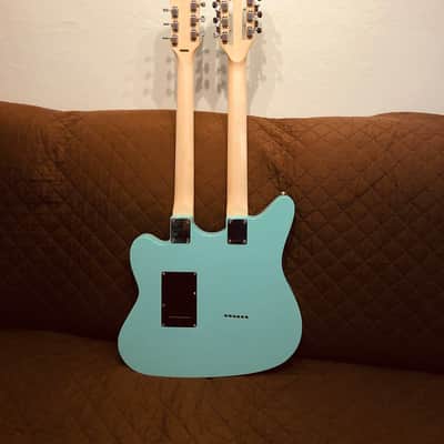 Eastwood SURFCASTER 12/6 Bound Tone-Chambered Mahogany Body Double Neck Electric Guitar w/Hard Case image 3