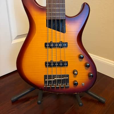 MTD Kingston Saratoga Deluxe 5 with Laurel Fretboard 2020 - Present - Deep Cherry Burst image 2