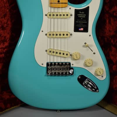 2024 Fender American Vintage II 1957 Stratocaster Seafoam Green w/OHSC image 2