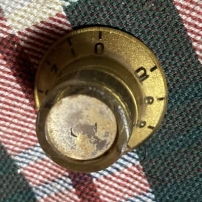 Worn Vintage Relic Gold Univox Guitar Tone Knob, 1960s-70s Japan image 5