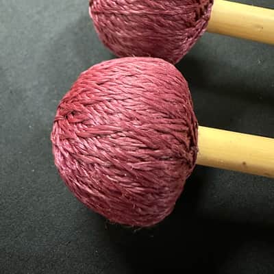 Innovative Percussion RFS320 Soft Vibe Mallets, Rattan Handles, Burgundy Cord - EXCELLENT image 5