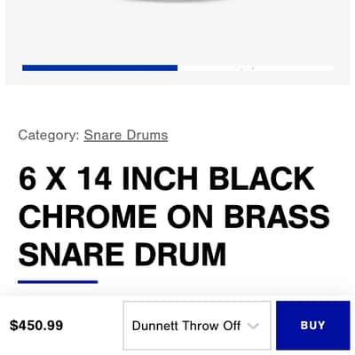 Ahead 14" x 6" Snare Drum Black Nickel over Brass w/ Dunnett R4 Throw-off image 9