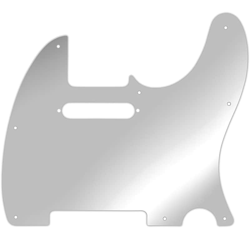 1-Ply ACRYLIC SILVER MIRROR Pickguard for USA MIM Standard Fender® Telecaster Tele 8-Hole image 1