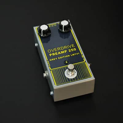 Handmade Boutique 250 Overdrive preamp Gray LM741CN 70's Vintage guitar pedal distortion NOS dod image 6