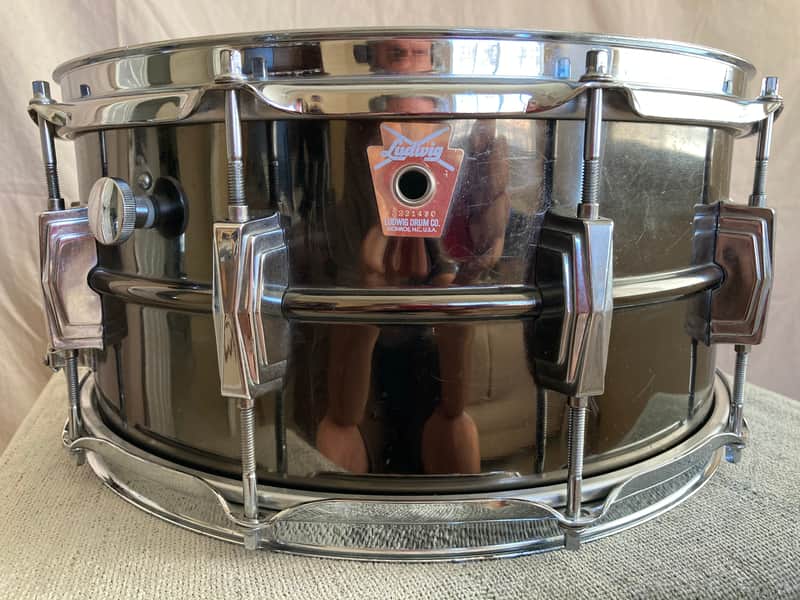 Ludwig LB417 Black Beauty 6.5x14" Bronze Snare Drum 1988 - 1992 image 3