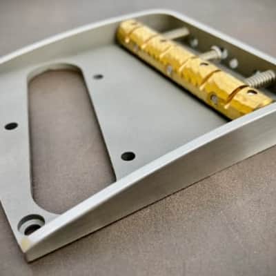 Van Dyke-Harms Telecaster Bridge w/front attachment points and Monolithic Saddle Combo 2023 - Stainless Steel image 4