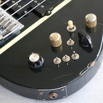 1997 Burny (Fernandes) EB-95X "X Japan" Signature Eagle Bass (Black) image 3