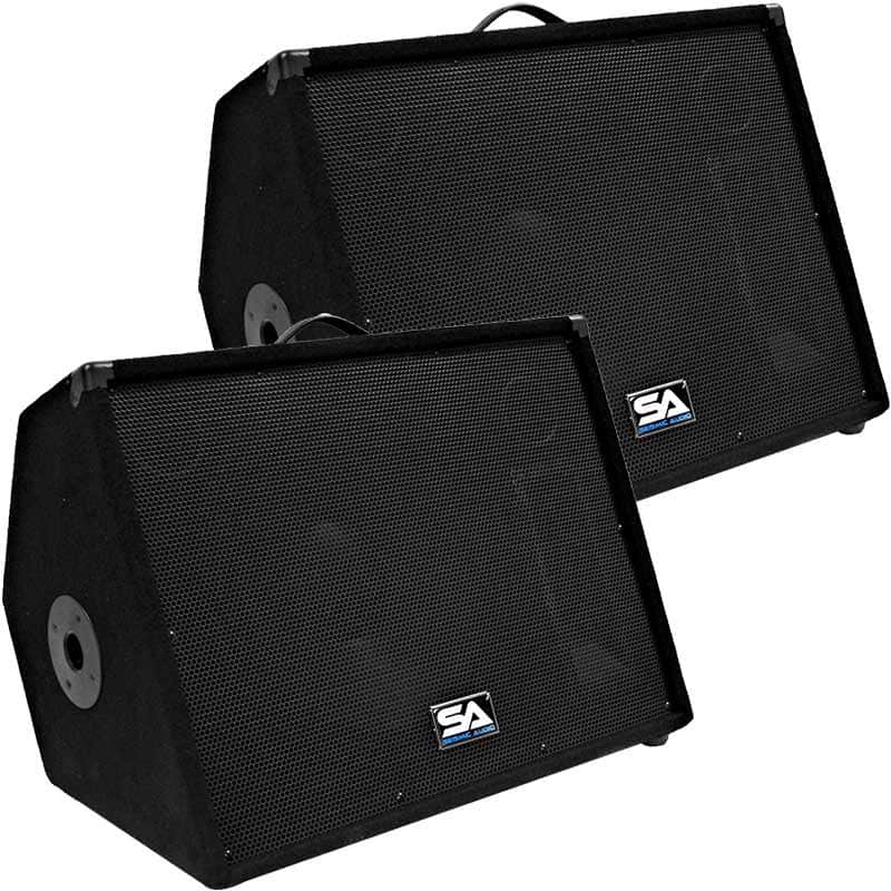 PAIR 15" Floor Monitors Stage/Studio PRO PA/DJ Speakers image 1