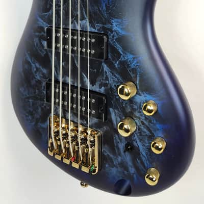 Ibanez SR305EDX SR Standard 5-String Bass, Gold Hardware, Cosmic Blue Frozen Matte 2026 image 3