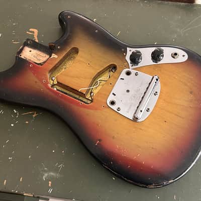Vintage Fender Mustang Body Partially Loaded 1971 - Sunburst image 2