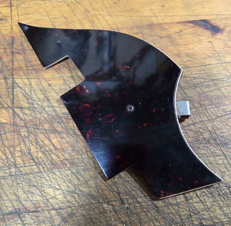 Vintage RARE 1960's Japan Conrad Teisco Violin Bass or 6 String Guitar Pickguard with Bracket Luthier Parts image 1