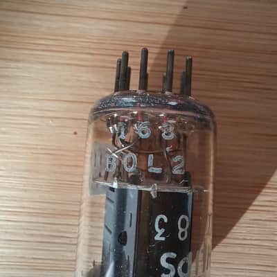 Superb 1970 NOS MULLARD Blackburn ecc83 12ax7 UK I63 Valvo label, extra strong, Orange Hiwatt Marshall Vox image 8