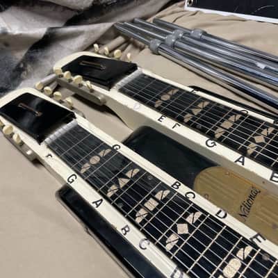 National Dual 8-String Double Neck Electric Steel Guitar with Legs - Local Pickup Only image 8