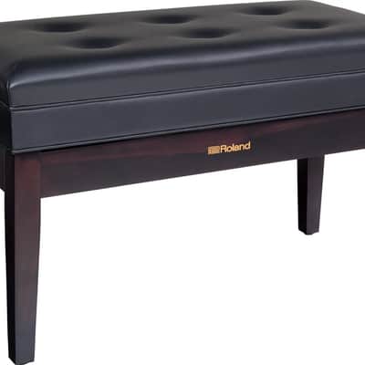 Roland RPB400 Duet Rosewood Adjustable Piano Stool with Button Top and Music Storage image 1