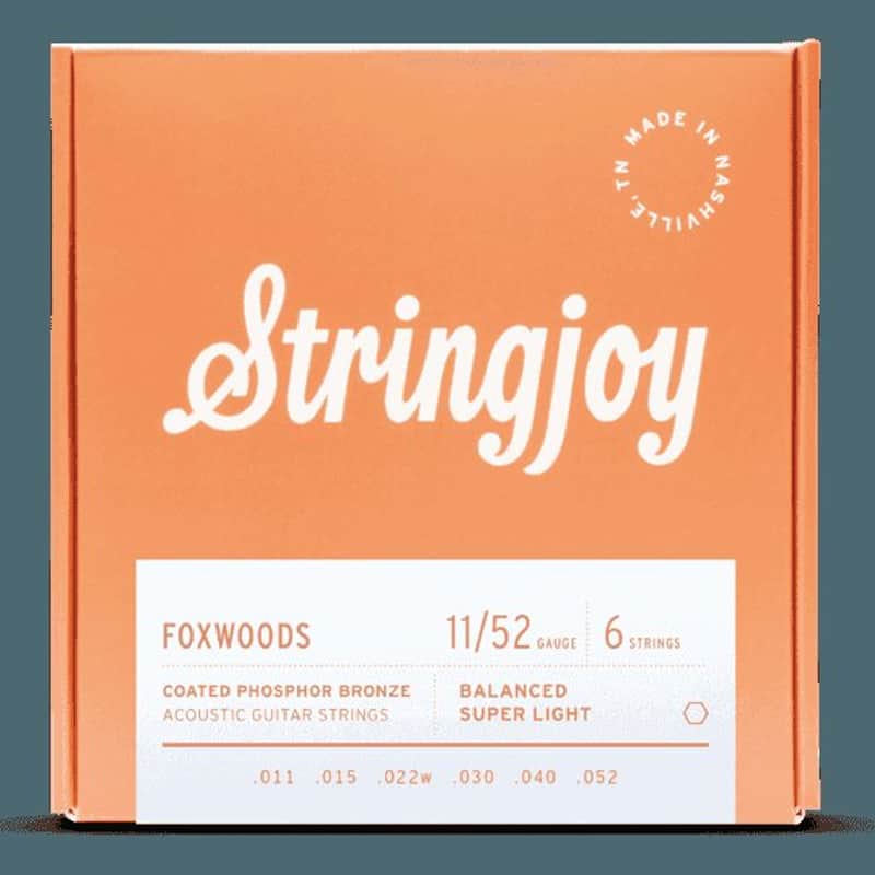 Stringjoy Foxwoods | Super Light Gauge (11-52) Coated Phosphor Bronze Acoustic Guitar Strings image 1