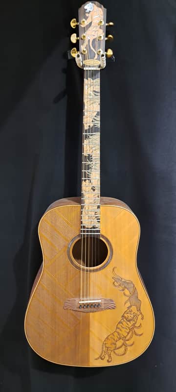 Blueberry NEW IN STOCK Handmade Acoustic Guitar Dreadnought Tiger image 1