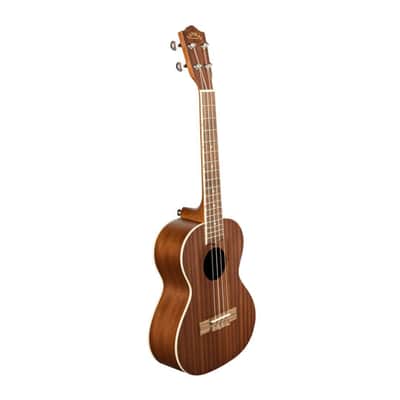 Lanikai 4-String Mahogany Tenor Ukulele with D’Addario EJ88 Strings, Satin Finish, and 37.4mm NuBone XB Nut and Saddle (Natural) image 3