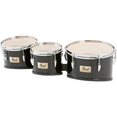 Pearl Competitor Marching Tom Set Level 1 Midnight Black (#46) 8,10,12 set image 2