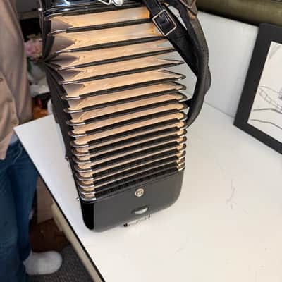 Excelsior Model 245 Accordion Piano Black Gloss Finish With Original Case image 5