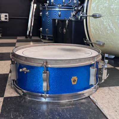 Ludwig Pioneer Snare Drum 1964  - Blue Sparkle image 4