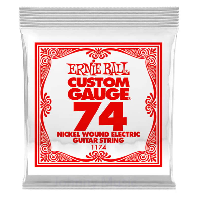 .074 Custom Gauge Electric Guitar Single String Nickel Plated Wound On Tin Plated Steel Hex Core image 1