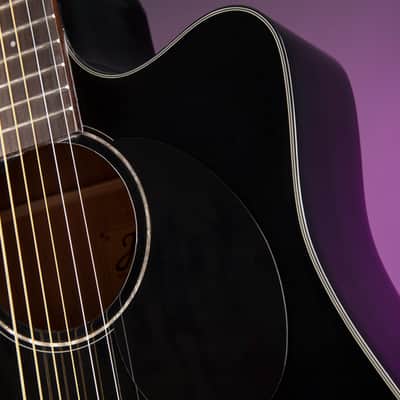 Jasmine by Takamine JD93CE-BLK Black Dreadnought Acoustic-Electric Guitar w/CASE image 7