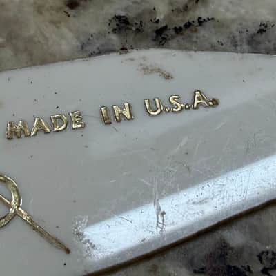 Alamo Headstock Truss Rod Cover 60s - White image 3