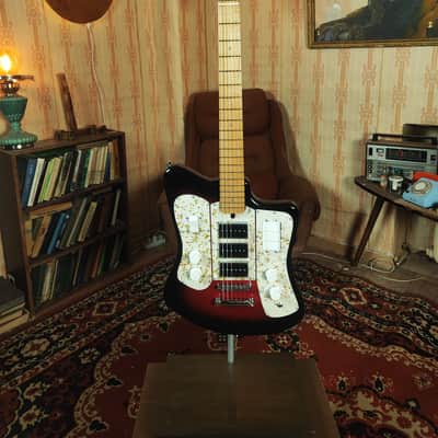 Formanta Style USSR Electric Guitar Built In Tone Bender Soviet Germanium Fuzz image 2
