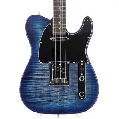 Fender Deluxe Edition American Ultra Telecaster Flame Maple Top Denim Burst Finish Striped EB FB [US21014908] (06/25) image 1