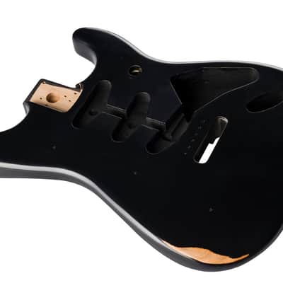 Genuine Fender ROAD WORN 50s Vintage Strat/Stratcoaster SSS Body, BLACK image 3